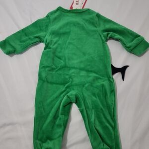 Cozy Green Dino Kids Footie